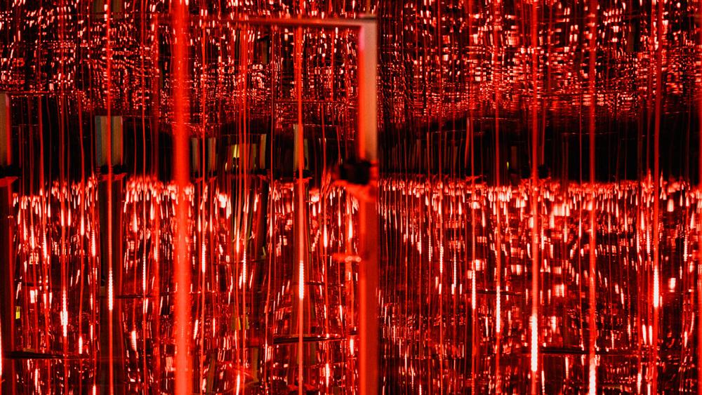 Red infinity lights at Magic Museum Berlin